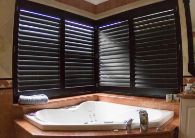 Plantation Shutters in Spa Bath Window