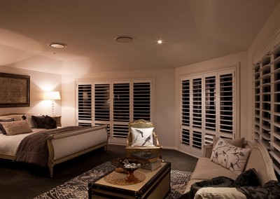 Plantation Shutters in Master Bedroom