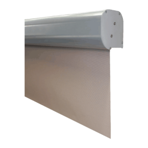 flair cassette for tensioned vertical straight drop awning