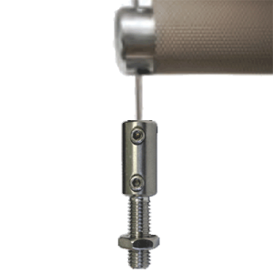 tensioned vertical straight drop awning stainless steel wire guide lockdown in fabric pocket