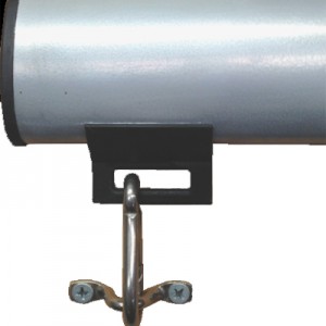 tensioned vertical straight drop awning strap and buckle lockdown on premium teardrop bottom rail