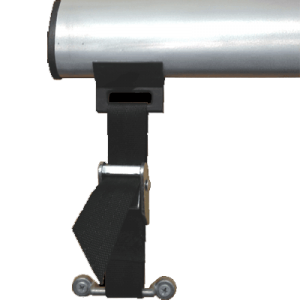 tensioned vertical straight drop awning stainless steel clip lockdown on premium teardrop bottom rail
