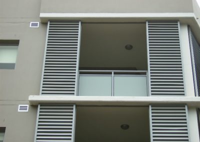 aluminium window shade on apartments
